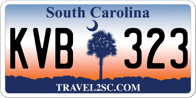 SC license plate KVB323