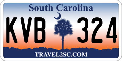 SC license plate KVB324