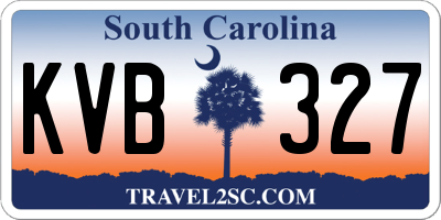 SC license plate KVB327