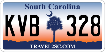 SC license plate KVB328