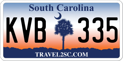 SC license plate KVB335