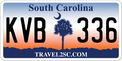 SC license plate KVB336