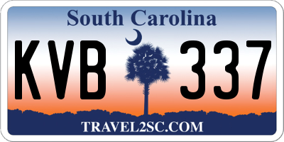 SC license plate KVB337