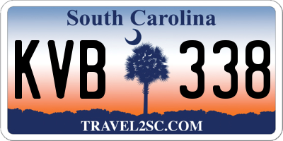 SC license plate KVB338
