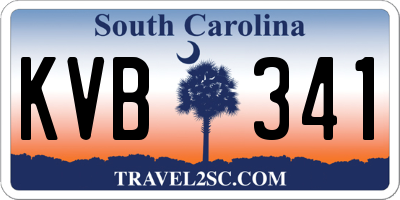 SC license plate KVB341