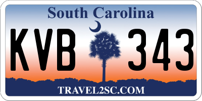 SC license plate KVB343