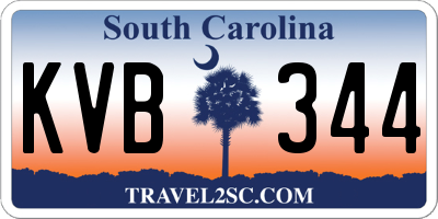 SC license plate KVB344
