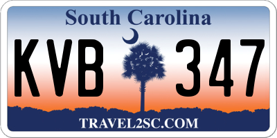 SC license plate KVB347