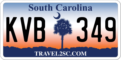 SC license plate KVB349