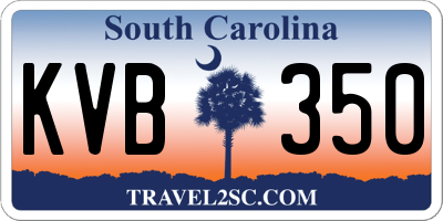 SC license plate KVB350