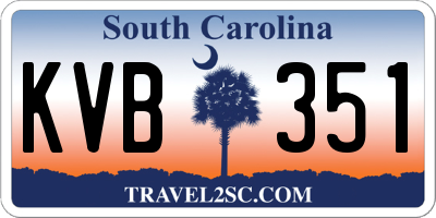 SC license plate KVB351