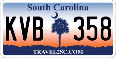 SC license plate KVB358