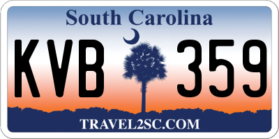 SC license plate KVB359