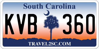 SC license plate KVB360
