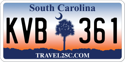 SC license plate KVB361