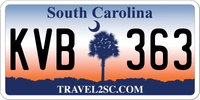 SC license plate KVB363