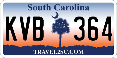 SC license plate KVB364