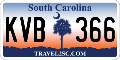 SC license plate KVB366