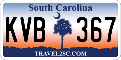 SC license plate KVB367