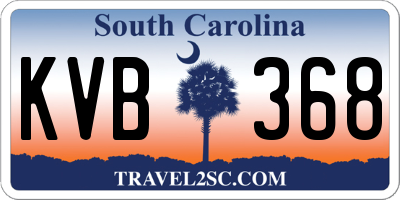 SC license plate KVB368