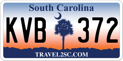 SC license plate KVB372