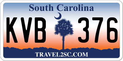 SC license plate KVB376
