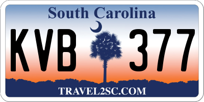 SC license plate KVB377