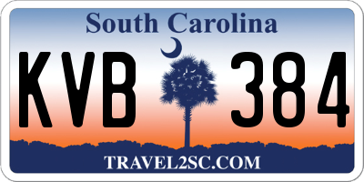 SC license plate KVB384