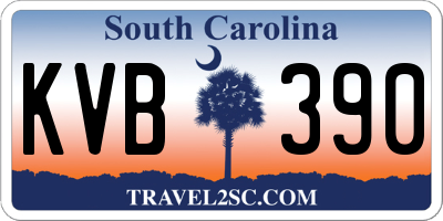 SC license plate KVB390
