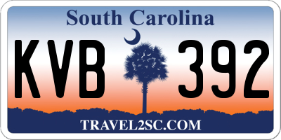 SC license plate KVB392