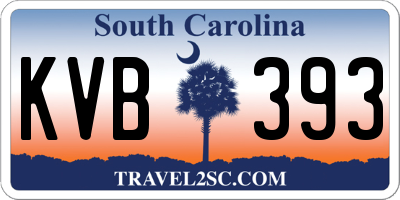 SC license plate KVB393