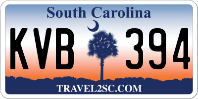 SC license plate KVB394