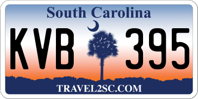 SC license plate KVB395