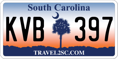 SC license plate KVB397
