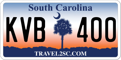 SC license plate KVB400