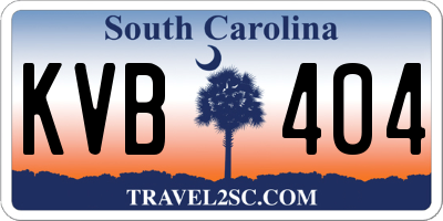 SC license plate KVB404