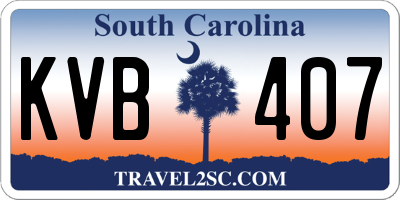 SC license plate KVB407