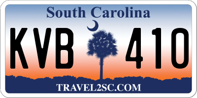 SC license plate KVB410