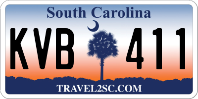 SC license plate KVB411