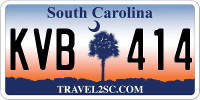SC license plate KVB414