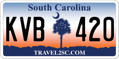 SC license plate KVB420