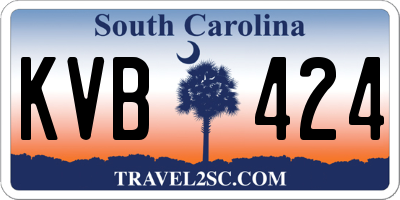 SC license plate KVB424