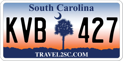 SC license plate KVB427