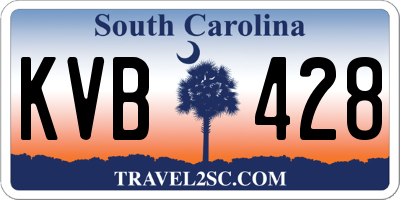 SC license plate KVB428