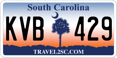SC license plate KVB429