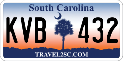 SC license plate KVB432