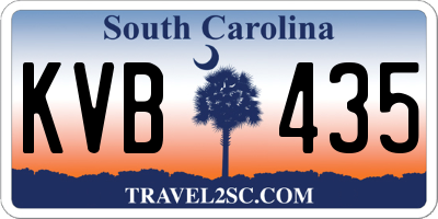 SC license plate KVB435