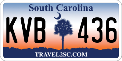 SC license plate KVB436