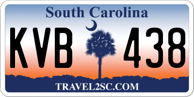 SC license plate KVB438