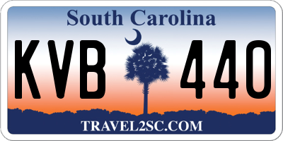 SC license plate KVB440